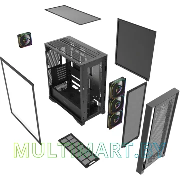 Корпус Powercase ByteFlow Pro ARGB Black (CH9GPB-A4) картинка 8