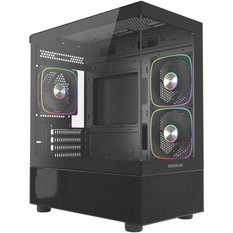 Корпус Powercase Vision Micro M2 ARGB Black (CVMBM2-A3)